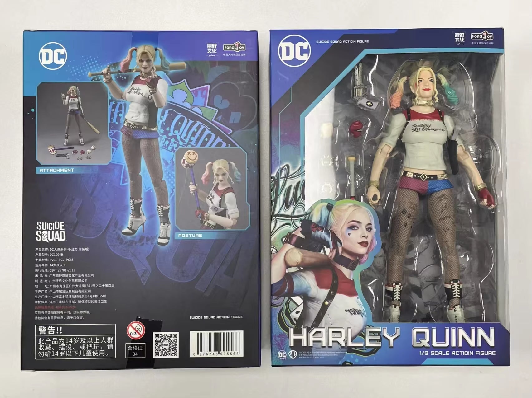 DC Original 1/9 20CM Justice League Superman Batman Joker Harley Quinn Wonder Woman Victor Stone Aquaman Action Figures