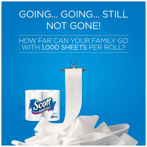 1000 Toilet Paper, 32 Rolls, 1,000 Sheets per Roll (32,000 Total)