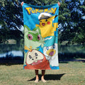 Pokemon Power Group Microfiber Polyester Beach Towel