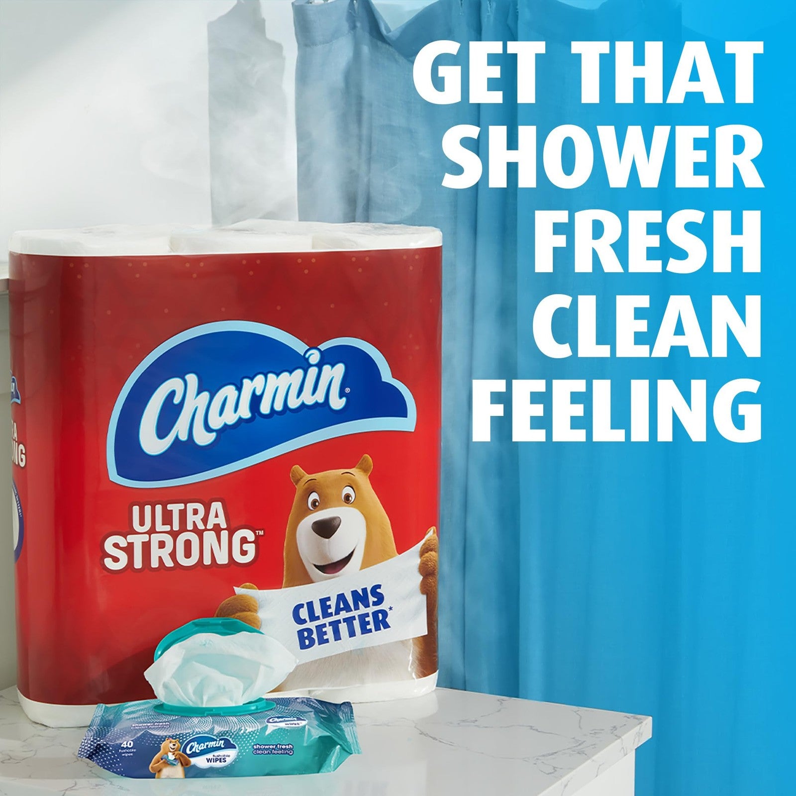 Charmin Flushable Wipes, 160 Total Wipes (4 Packs of 40)