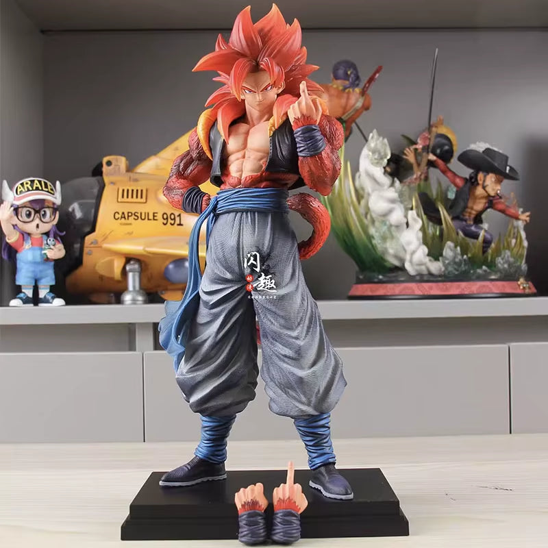 34Cm DBZ SSJ4 Gogeta Model Anime Dragon Ball Z Action Figure Super Saiyan 4 Figurine Collection Doll GK Statue Ornaments Toys