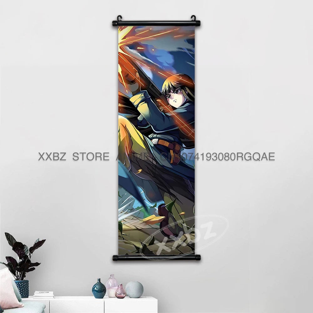 Dragon Ball Scrolls Picture Wall Art Goku Saiyan Hanging Painting Canvas Anime Poster Hot Blooded Home Decor Kawaii Kids Room