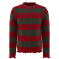 Freddy Krueger Sweater Halloween Cosplay Costume Adult Red Green Stripes Men‘S Outfits Gift Theme Party Carnival