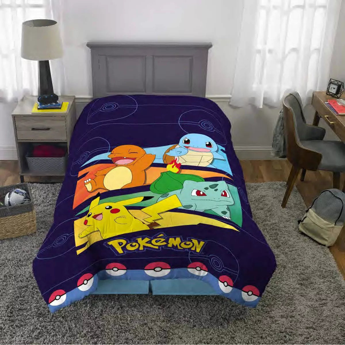 Twin Pokemon Groove Reversible Kids' Comforter