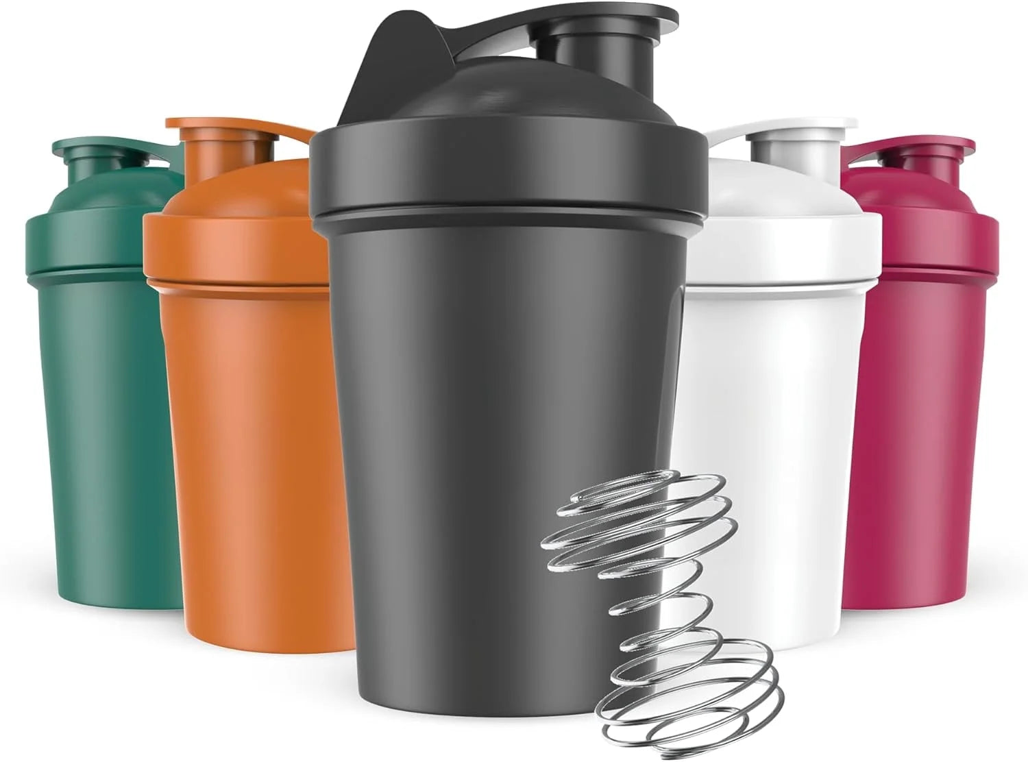 5 Pack Protein Shaker Bottles, 20 Oz, Leakproof, Bpa-Free, Dishwasher Safe, Plastic, Ideal for Workouts, Gym, Smoothies