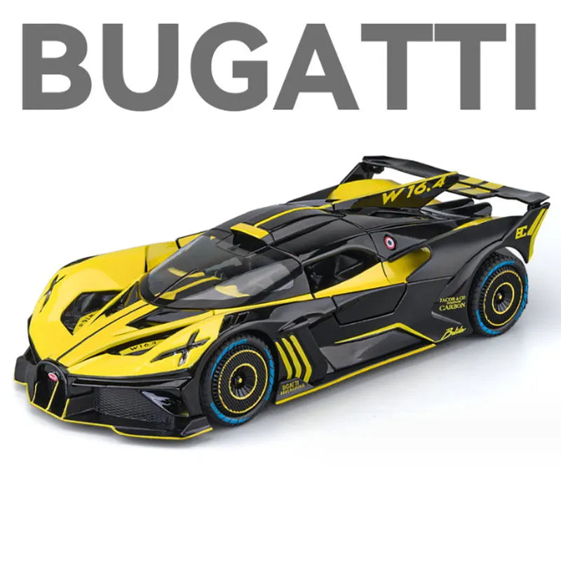 1:24 Bugatti Bolide Alloy Sports Car Model Diecasts Metal Toy Vehicles Car Model High Simulation Collection Childrens Toy Gift