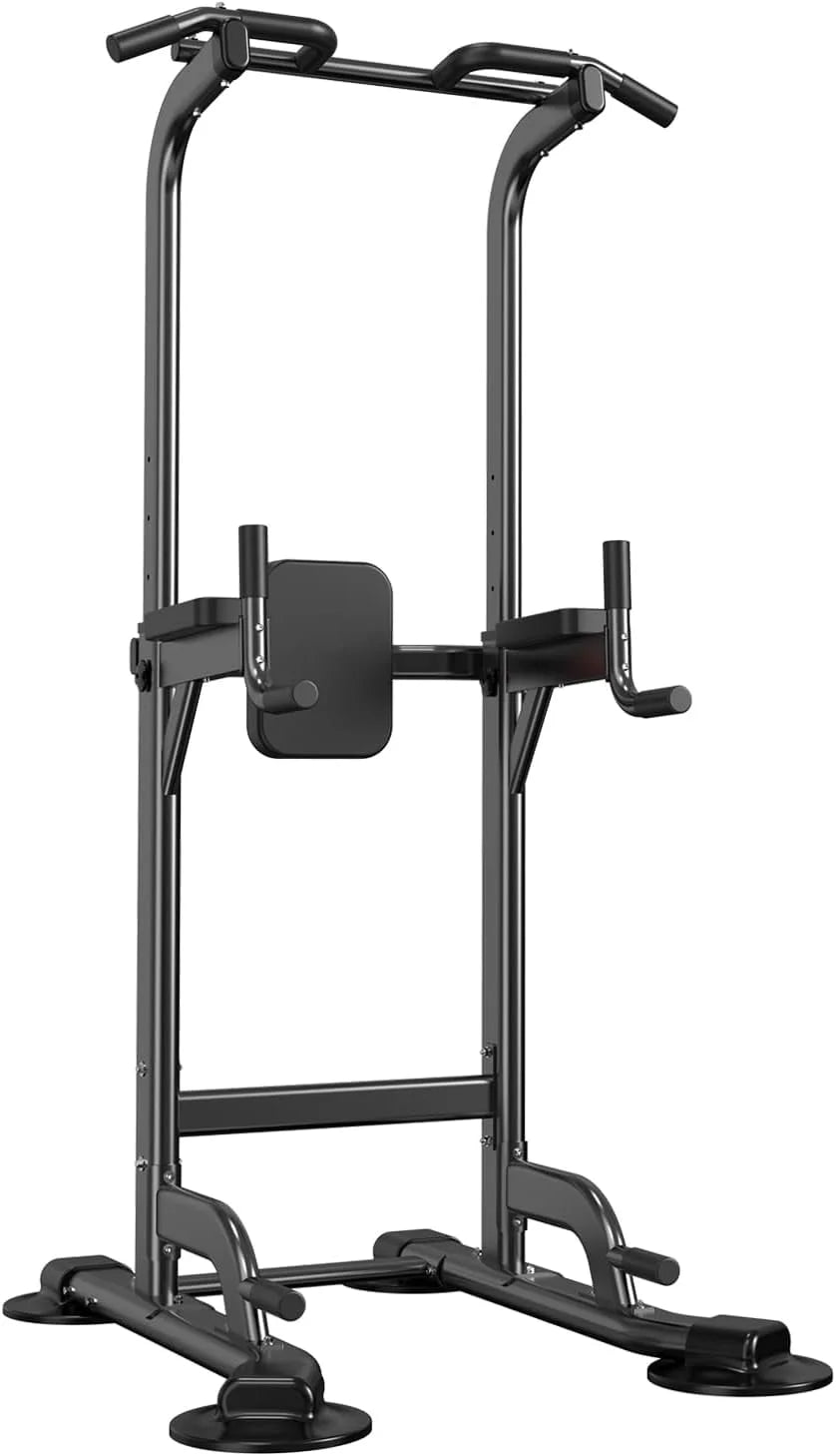 Power Tower Adjustable Height Pull up & Dip Station Multi-Function Home Strength Training Fitness Workout Station for Home Gym