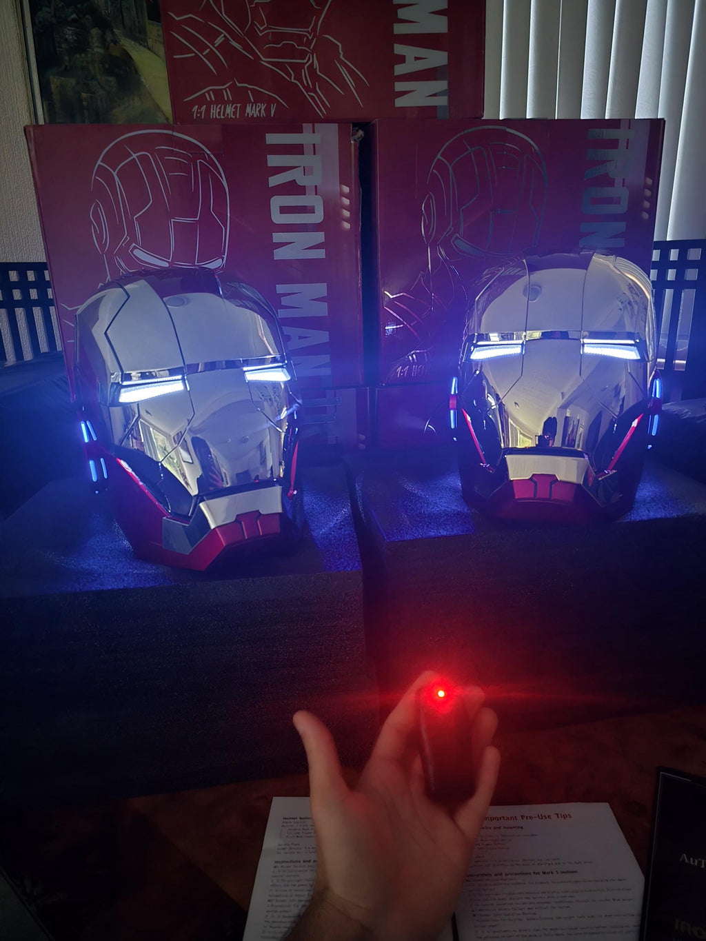 IRONMAN MK5 Helmet UPGRADED 2025 Side Lights Silver