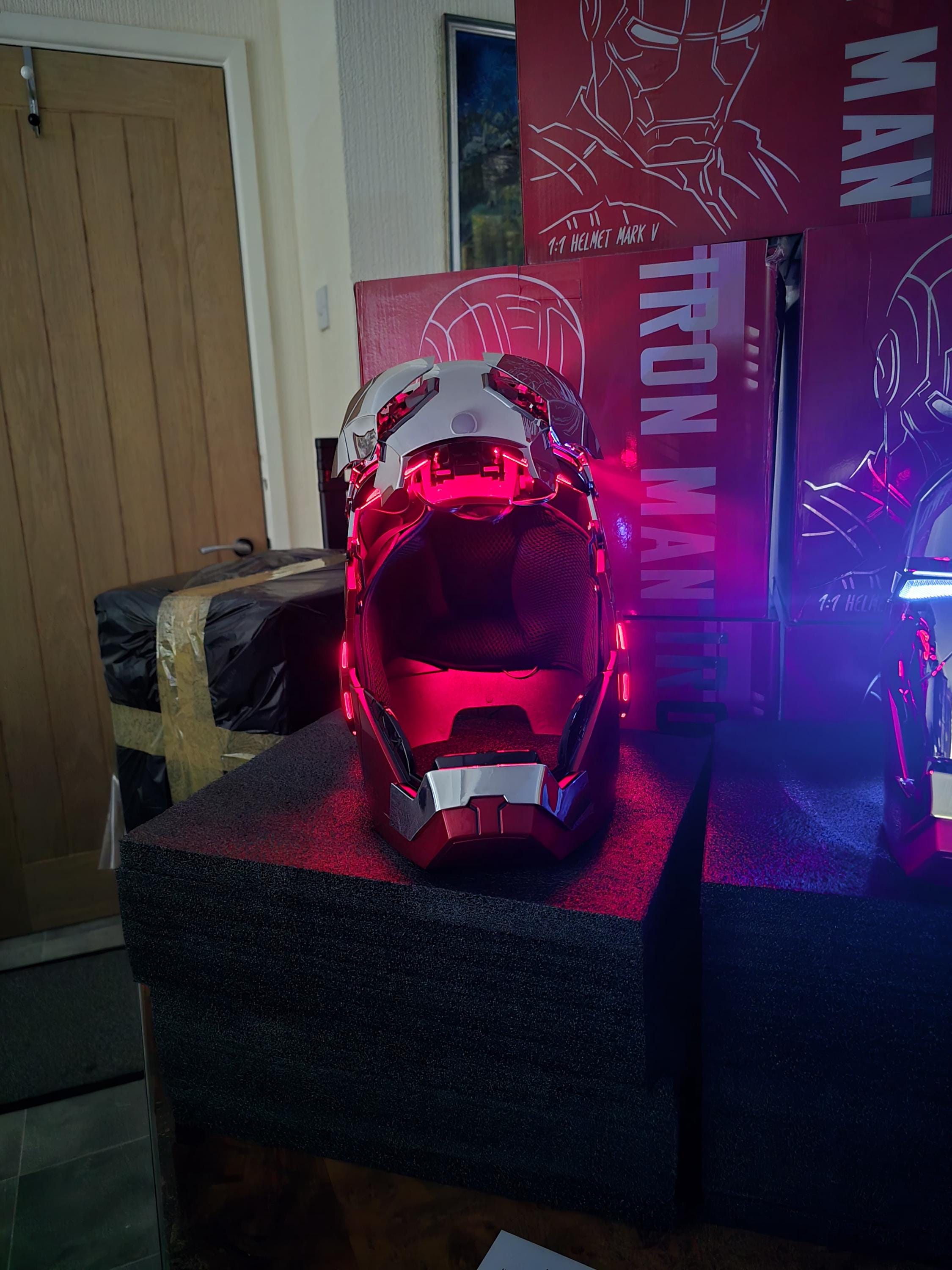 IRONMAN MK5 Helmet UPGRADED 2025 Side Lights Silver