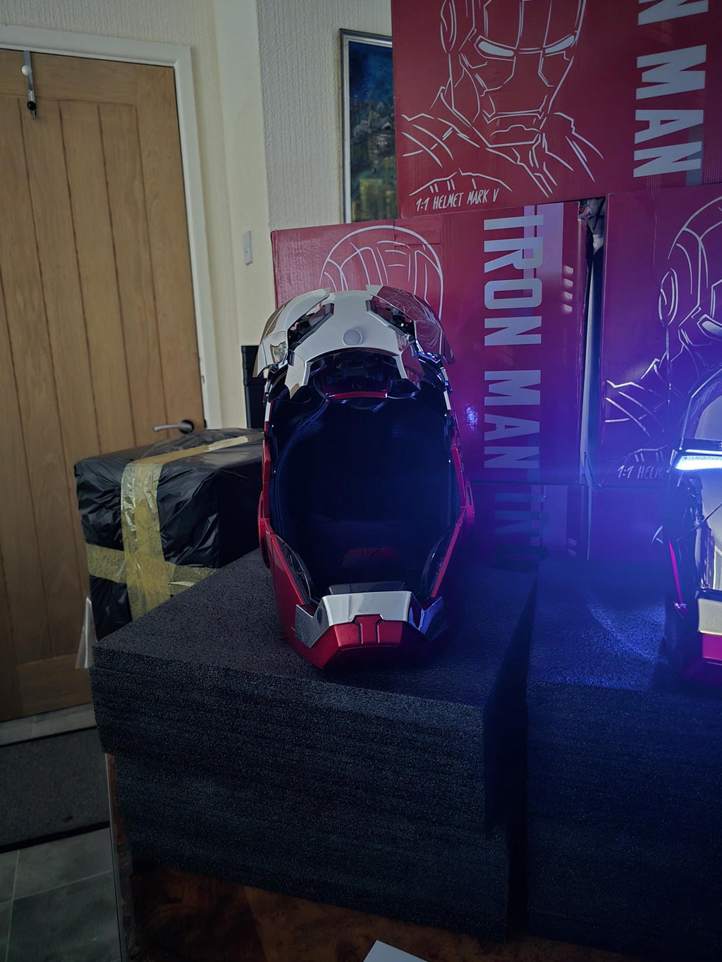 IRONMAN MK5 Helmet UPGRADED 2025 Side Lights Silver